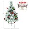 2ft Mini Christmas Tree with LED Lights and Snowy Pinecones Battery Operated Outdoor Decor